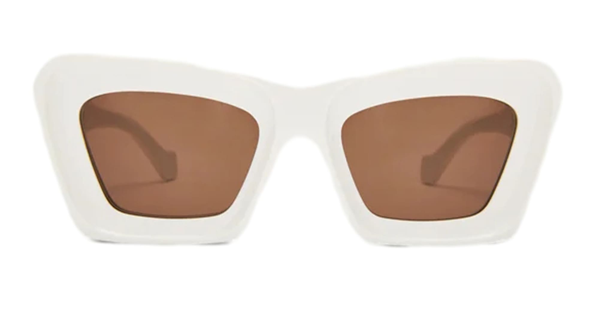 Ottica Mondello Roma - Loewe - LW40145I5225E - LW40145I - WHITE - Acetate - shape Cat-eye - White - EYEWEAR - SUNGLASSES - Donna,Women - lens Brown - Made In Italy