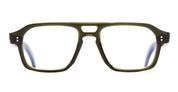 Ottica Mondello Roma - Cutler and Gross - CGOP-GR15-50-03 - GR15 - MULT OLIVE RX - Acetate - shape Navigaro - green - EYEWEAR - EYEGLASSES - Unisex,Uomo,Donna,Women,Men - lens azure - Made In Italy