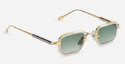 Ottica Mondello Roma - Sato - Deneb-T-YG-P-1 - Deneb-T YG/P-1 - YELLOW GOLD / PLATINUM - Titanium - shape Rectangular - Gold - EYEWEAR - SUNGLASSES - Unisex,Uomo,Donna,Women,Men - lens Gradient green - Made In Japan