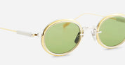 Ottica Mondello Roma - Sato - Acamar-II-P-YG-1 - ACAMAR II - Platinum / yellow gold - Titanium - shape Oval - silver, gold - EYEWEAR - SUNGLASSES - Unisex,Uomo,Donna,Women,Men - lens Green - Made In Japan