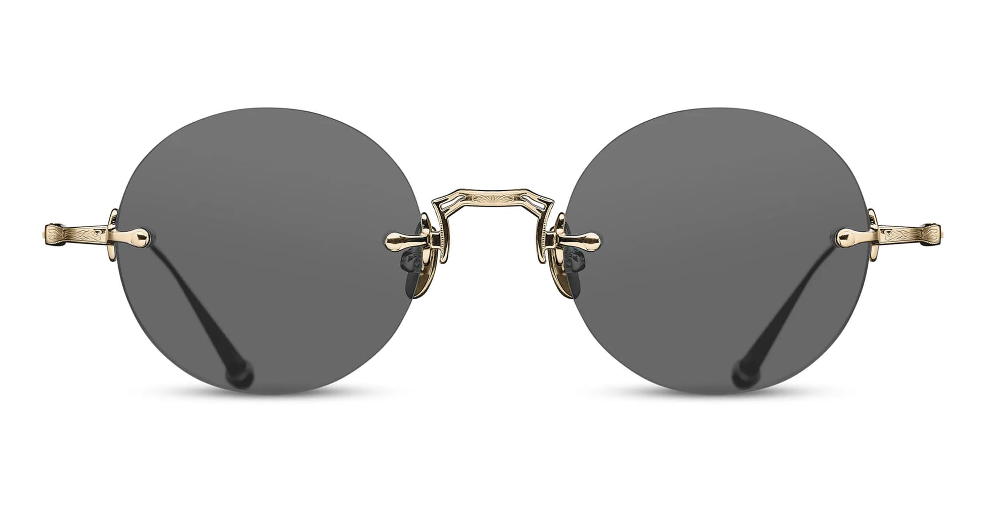 Ottica Mondello Roma - Matsuda - M5007.SG.BG.47 - M5007 - BRUSHED GOLD / GREY - Titanium - shape Round - Gold - EYEWEAR - SUNGLASSES - Unisex,Uomo,Donna,Women,Men - lens Grey - Made In Japan