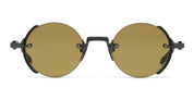 Ottica Mondello Roma - Akoni - AKS-519C-46 - JUPITER - BLACK IRON / CRYSTAL BLACK - Titanium - shape Round - black iron - EYEWEAR - SUNGLASSES - Uomo,Men - lens Brown - Made In Japan