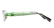 Ottica Mondello Roma - Kuboraum - KRSH18HB0000004R - MASK H18 HB - HAMBURGER BAHNHOF - Metal - shape Oval - green - EYEWEAR - SUNGLASSES - Unisex,Uomo,Donna,Women,Men - lens Gradient blue - Made In Italy