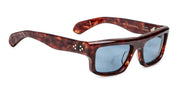 Ottica Mondello Roma - Jacques Marie Mage - JMMVNX- 7U - CLEAVON 57 - BRECCIA - Acetate - shape Rectangular - Havana - EYEWEAR - SUNGLASSES - Uomo,Men - lens Blue - Made In Japan
