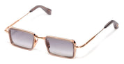 Ottica Mondello Roma - John Dalia - PIERCE-C154 - PIERCE - C154 Workman Grey - 18k Rose Gold - Metal - shape Rectangular - grey, rose gold - EYEWEAR - SUNGLASSES - Unisex,Uomo,Donna,Women,Men - lens Gradient grey - Made In France