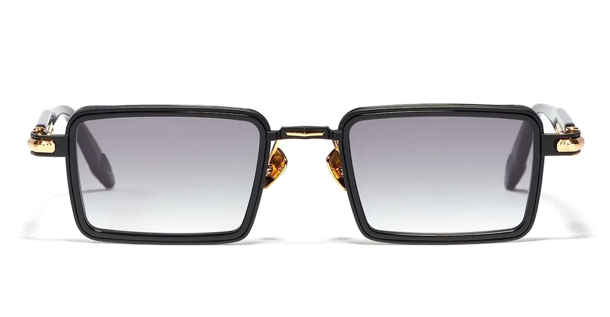  Yellow - Metal - shape Rectangular - Black - EYEWEAR - SUNGLASSES - Unisex,Uomo,Donna,Women,Men - lens Grey - Made In France