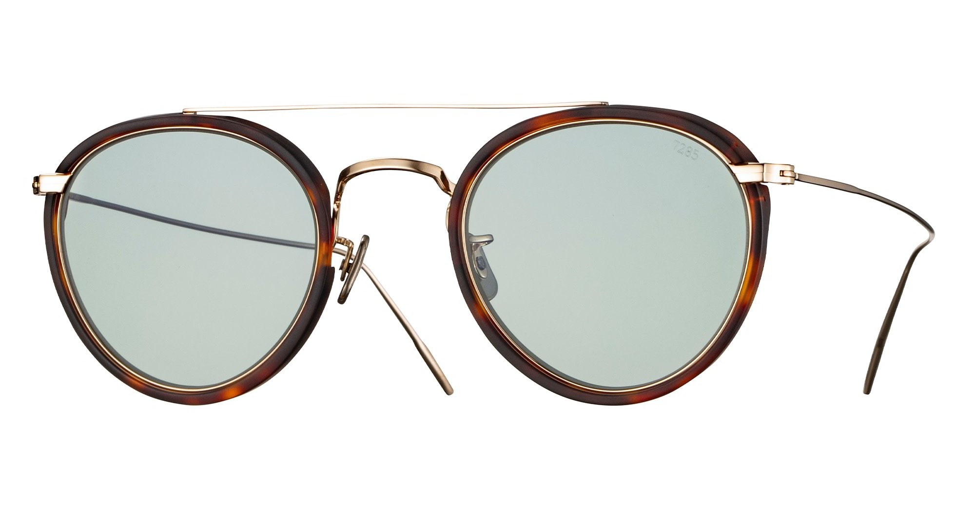  LIGHT GREEN LENS - titanium, acetate - shape Aviator - tortoise, gold - EYEWEAR - SUNGLASSES - Unisex,Uomo,Donna,Women,Men - lens Green - Made In Japan