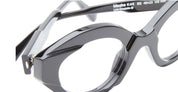 Ottica Mondello Roma - Kuboraum - KROK44BS000000OP - MASK K44 BS - BLACK SHINE RX - Acetate - shape Cat-eye - Black - EYEWEAR - EYEGLASSES - Unisex,Uomo,Donna,Women,Men - lens Clear - Made In Italy