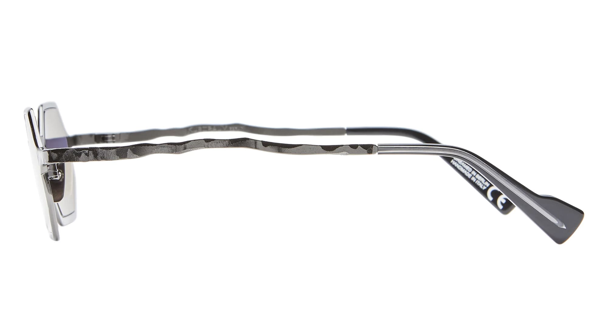 Ottica Mondello Roma - Kuboraum - KRSZ19GMG00000GF - MASK Z19 GMG - GUNMETAL / GREEN LENS - metal, acetate - shape Hexagonal - grey - EYEWEAR - SUNGLASSES - Unisex,Uomo,Donna,Women,Men - lens Green - Made In Italy