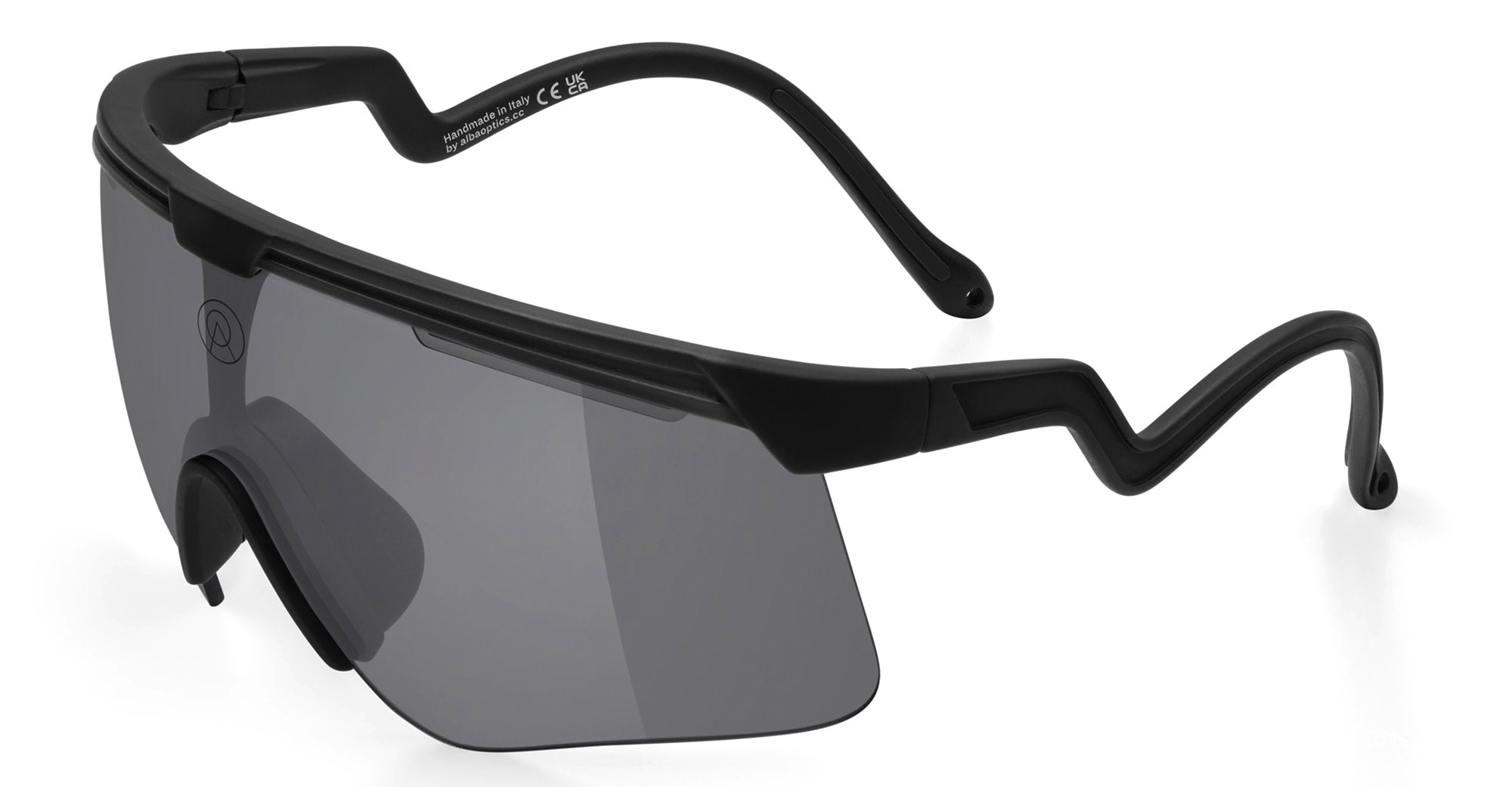 Ottica Mondello Roma - Alba Optics - 8050054516776 - DELTA - BLACK / VZUM F-LENS CLASSIC - Tr90 - shape Mask - Black - EYEWEAR - SUNGLASSES - Unisex,Uomo,Donna,Women,Men - lens Grey - Made In Italy