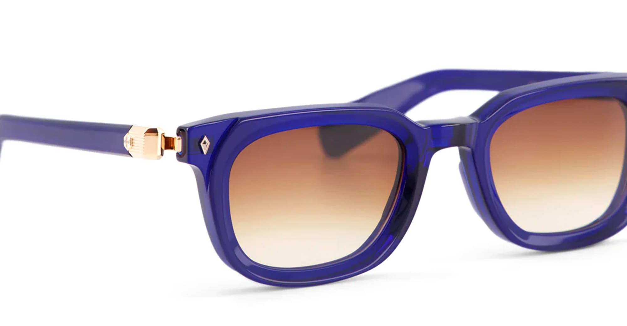 Ottica Mondello Roma - Sato - Alcor-SHB-RG-1 - ALCOR - SHADOW BLUE / ROSE GOLD - Acetate - shape Oval - blue - EYEWEAR - SUNGLASSES - Unisex,Uomo,Donna,Women,Men - lens Gradient brown - Made In Japan