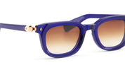 Ottica Mondello Roma - Sato - Alcor-SHB-RG-1 - ALCOR - SHADOW BLUE / ROSE GOLD - Acetate - shape Oval - blue - EYEWEAR - SUNGLASSES - Unisex,Uomo,Donna,Women,Men - lens Gradient brown - Made In Japan