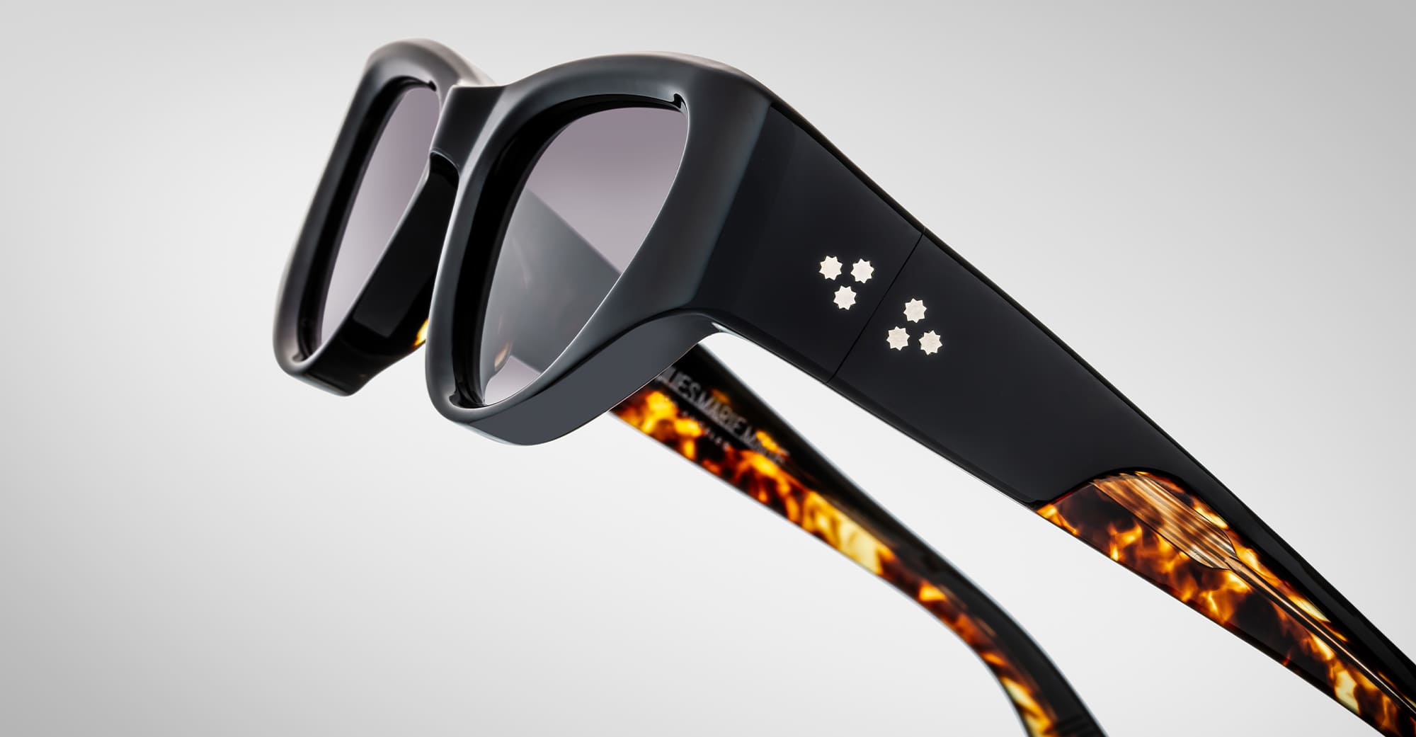 Ottica Mondello Roma - Jacques Marie Mage - J-ESN-SM-S6011A-OS - SEYMOUR - NEXT 11 - Acetate - shape Cat-eye - Black - EYEWEAR - SUNGLASSES - Donna,Women - lens Gradient black - Made In Japan