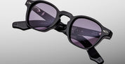 Ottica Mondello Roma - Jacques Marie Mage - JMMZP-K28 - ZEPHIRIN EPOXY II - FUMÉE - Acetate - shape Squared - Black - EYEWEAR - SUNGLASSES - Unisex,Uomo,Donna,Women,Men - lens purple - Made In Japan