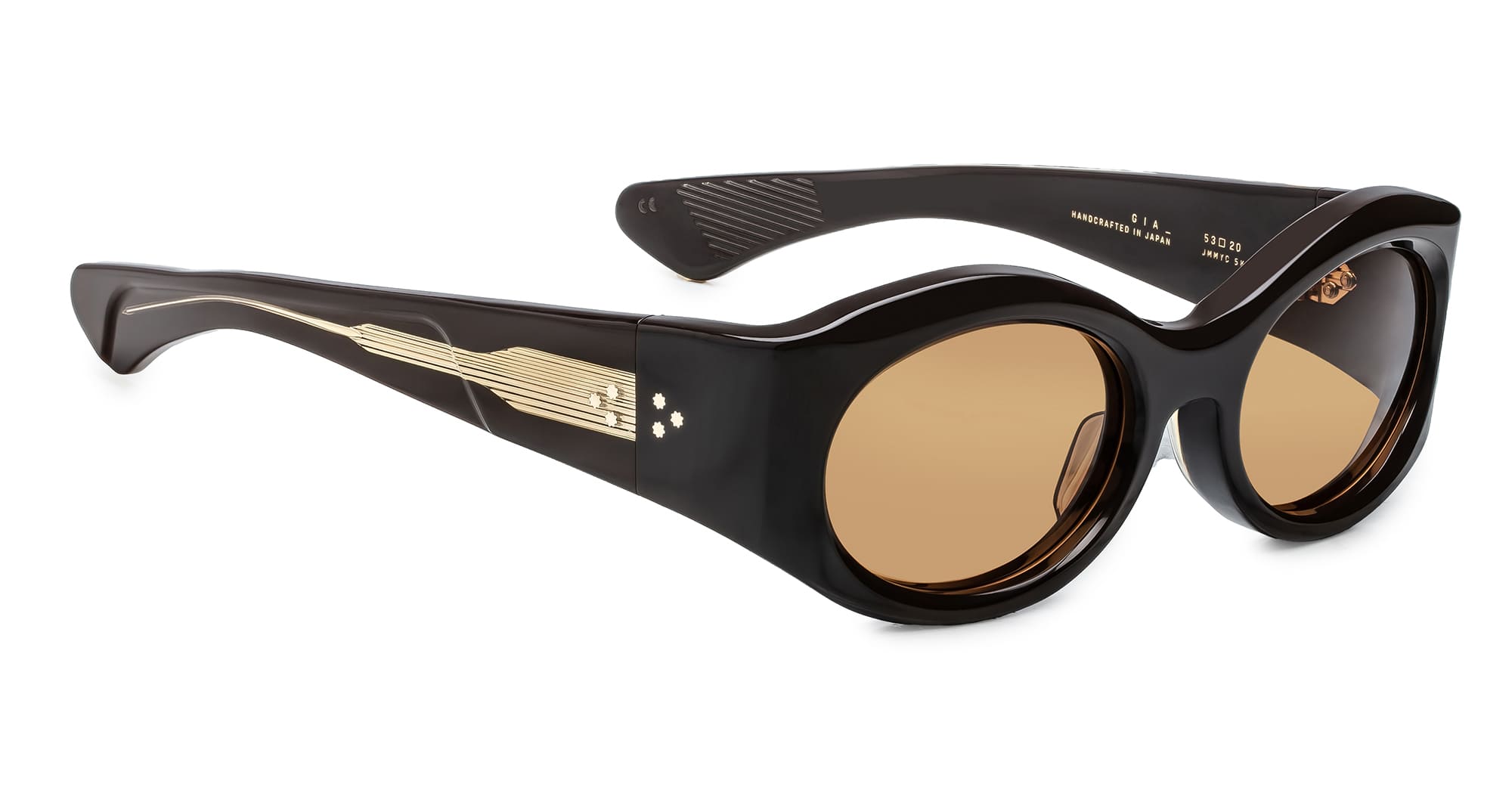Ottica Mondello Roma - Jacques Marie Mage - JMMYC-5K - GIA - WALNUT - Acetate - shape Oval - brown - EYEWEAR - SUNGLASSES - Donna,Women - lens orange - Made In Japan