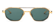 Ottica Mondello Roma - Akoni - AKS-508G-51 - ERIS-TWO - 18K GOLD  / PALLADIUM - Titanium - shape Octagonal - gold, silver - EYEWEAR - SUNGLASSES - Uomo,Men - lens Green - Made In Japan