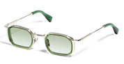 Ottica Mondello Roma - John Dalia - SAMUEL2-C164 - SAMUEL 2-C164 - DARK GREEN / PLATINE PLATED - Metal - shape Squared - green, gold - EYEWEAR - SUNGLASSES - Unisex,Uomo,Donna,Women,Men - lens Gradient green - Made In France