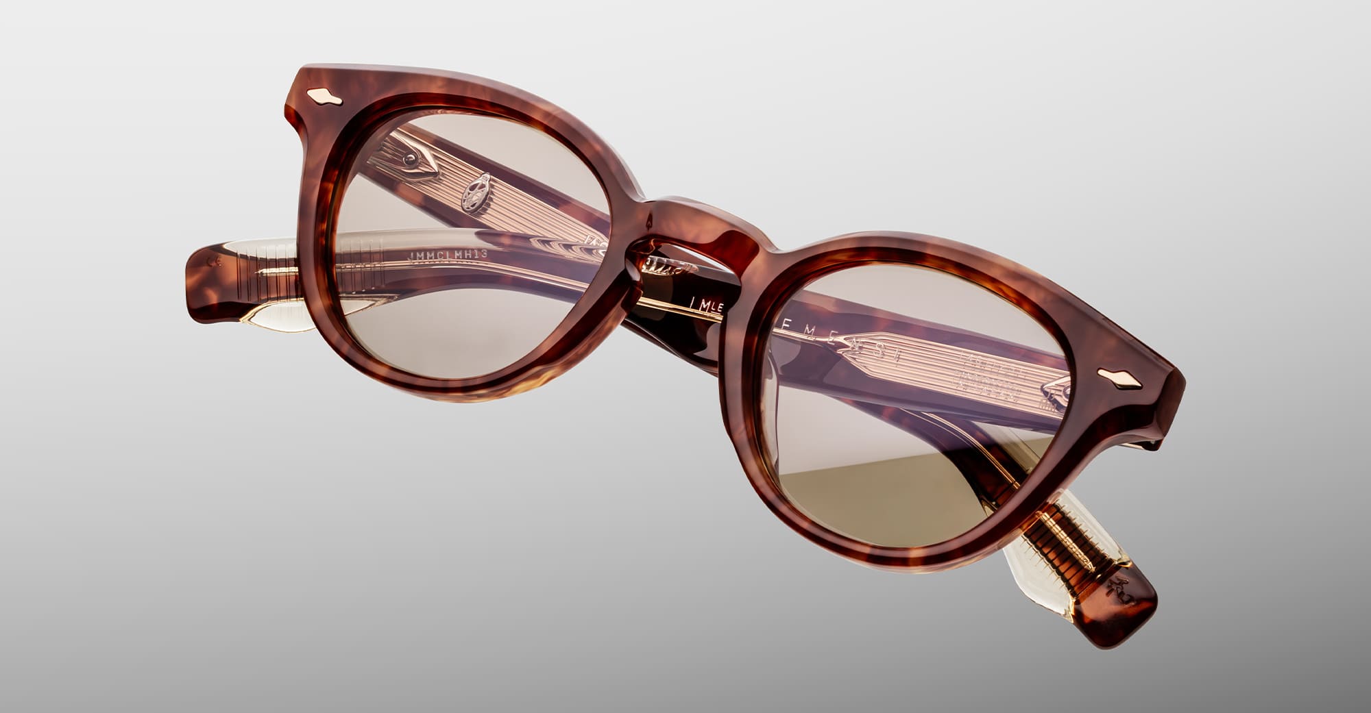 Ottica Mondello Roma - Jacques Marie Mage - JMMCLM-H13 - CLEMENS - HONEYCOMB - Acetate - shape Panto - Havana - EYEWEAR - SUNGLASSES - Unisex,Uomo,Donna,Women,Men - lens light brown - Made In Japan