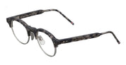 Oval - grey tortoise / silver rx