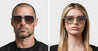 Ottica Mondello Roma - DITA - DTS465-A-01 - DUBSIGNAL -  YELLOW GOLD / BLACK - Titanium - shape Navigator - gold, black - EYEWEAR - SUNGLASSES - Unisex,Uomo,Donna,Women,Men - lens Gradient grey - Made In Japan