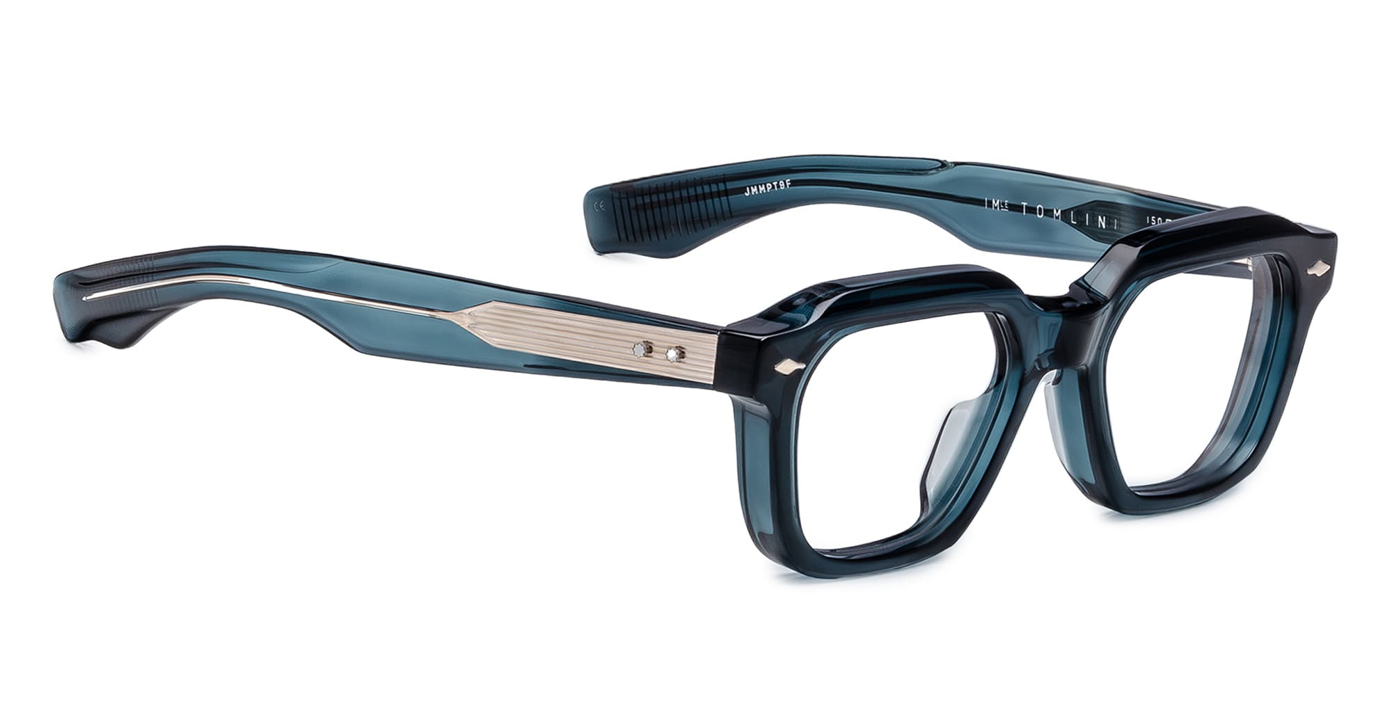 Ottica Mondello Roma - Jacques Marie Mage - JMMPTRX-9F - TOMLIN - INDIGO RX - Acetate - shape Squared - blue - EYEWEAR - EYEGLASSES - Unisex,Uomo,Donna,Women,Men - lens Clear - Made In Japan
