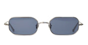 Ottica Mondello Roma - Matsuda - M3163.SG.BS.53 - M3163 - BRUSHED SILVER / COBALT BLUE - Titanium - shape Rectangular - Silver - EYEWEAR - SUNGLASSES - Unisex,Uomo,Donna,Women,Men - lens Blue - Made In Japan