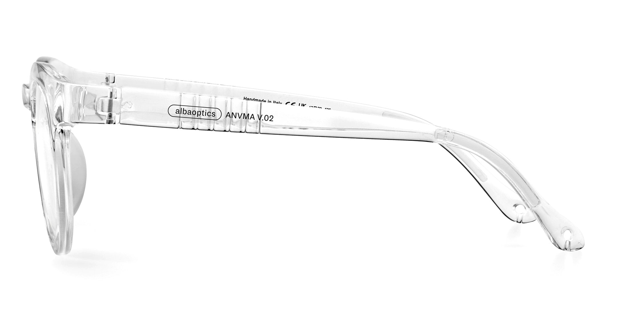 Ottica Mondello Roma - Alba Optics - 8050054517216 - ANVMA V.02 - CRYSTAL GLOSSY RX - Tr90 - shape Panto - Crystal - EYEWEAR - EYEGLASSES - Unisex,Uomo,Donna,Women,Men - lens Clear - Made In Italy