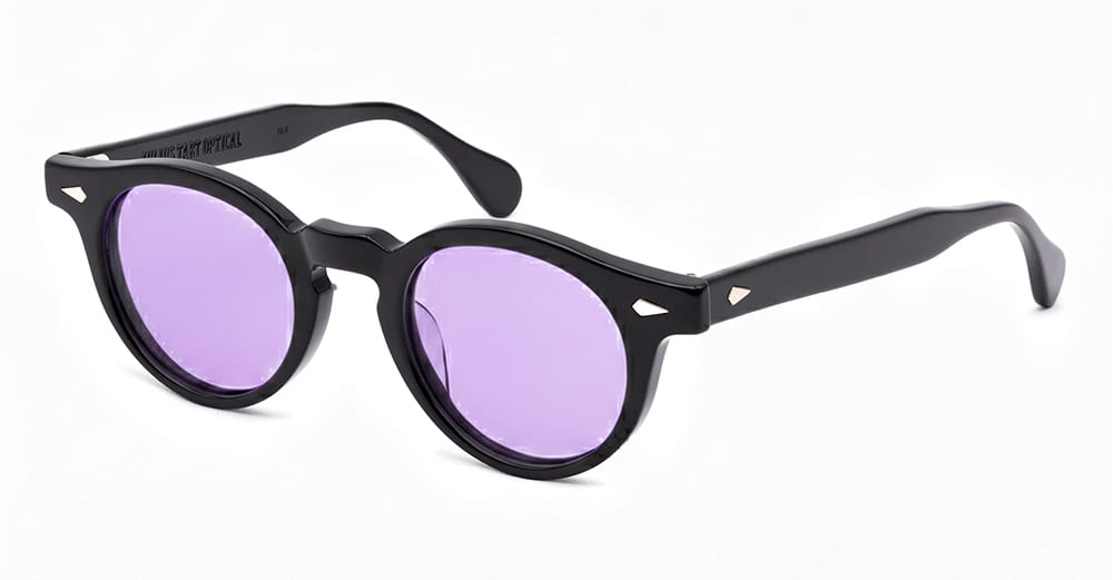  PURPLE LENS - Acetate - shape Panto - Black - EYEWEAR - SUNGLASSES - Unisex,Uomo,Donna,Women,Men - lens purple - Made In Japan