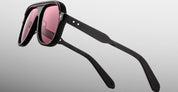 Ottica Mondello Roma - Jacques Marie Mage - JMMTW-88 - RMFC FOR JMM: TEEWINOT - BLACK - Acetate - shape Navigator - Black - EYEWEAR - SUNGLASSES - Unisex,Uomo,Donna,Women,Men - lens burgundy - Made In Japan