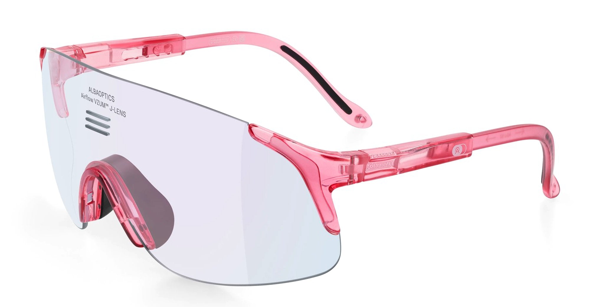 Ottica Mondello Roma - Alba Optics - 8050054518534 - JUMBO - CHERRY GLOSSY / VZUM F-LENS FIRE - Tr90 - shape Mask - fuchsia - EYEWEAR - SUNGLASSES - Unisex,Uomo,Donna,Women,Men - lens red - Made In Italy
