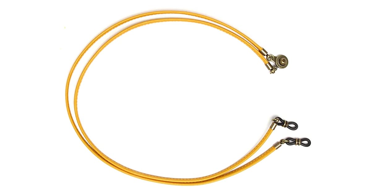 Leather detachable cord - yellow