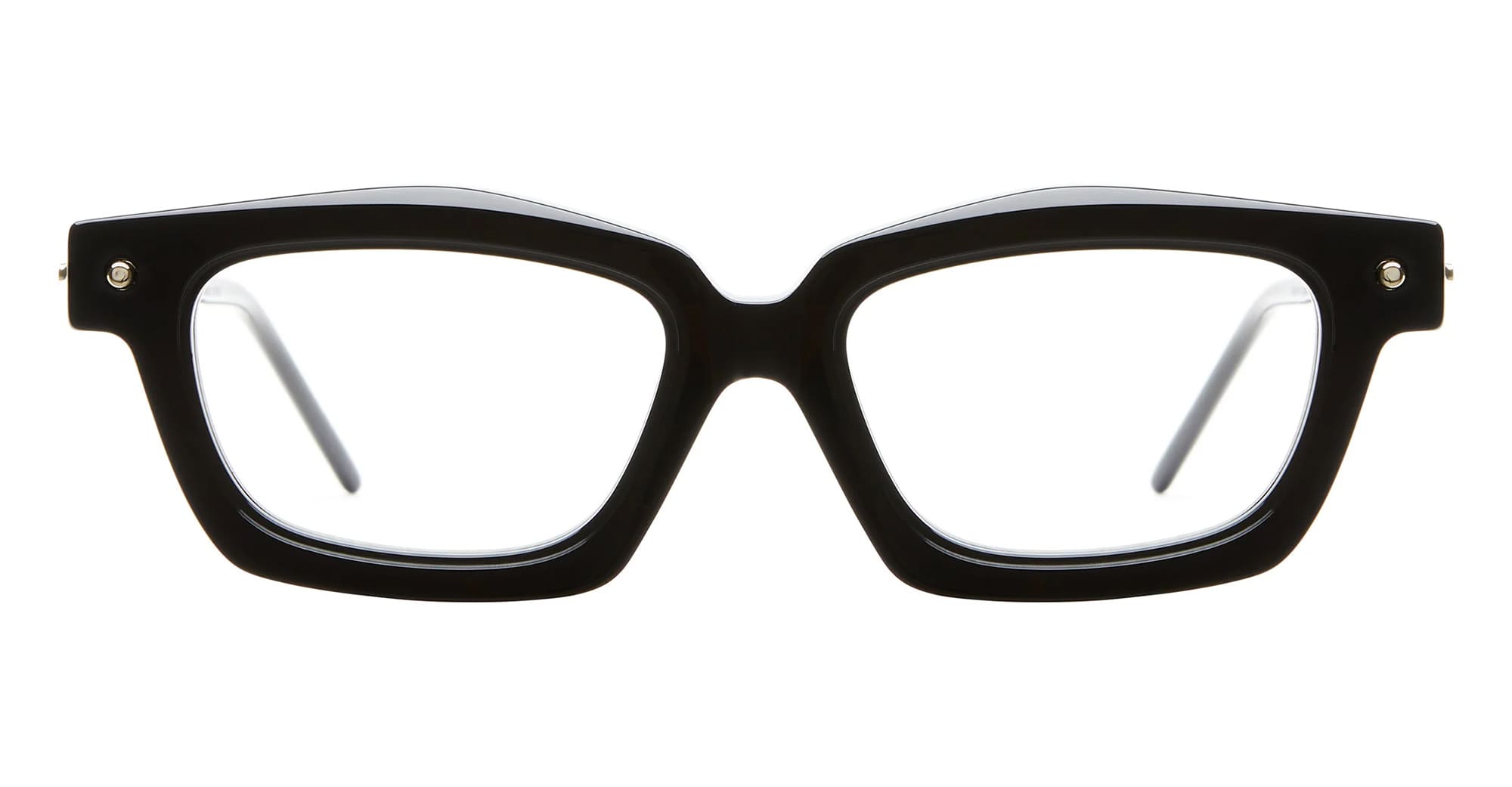 Ottica Mondello Roma - Kuboraum - KROP25BS000000OP - MASK P25 BS - BLACK SHINE RX - Acetate - shape Rectangular - Black - EYEWEAR - EYEGLASSES - Unisex,Uomo,Donna,Women,Men - lens Clear - Made In Italy