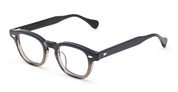 Ottica Mondello Roma - Julius Tart - JTPL-101Bb - AR 44X24 - DARK BLACK FADE RX - Acetate - shape Panto - Black - EYEWEAR - EYEGLASSES - Unisex,Uomo,Donna,Women,Men - lens Clear - Made In Japan