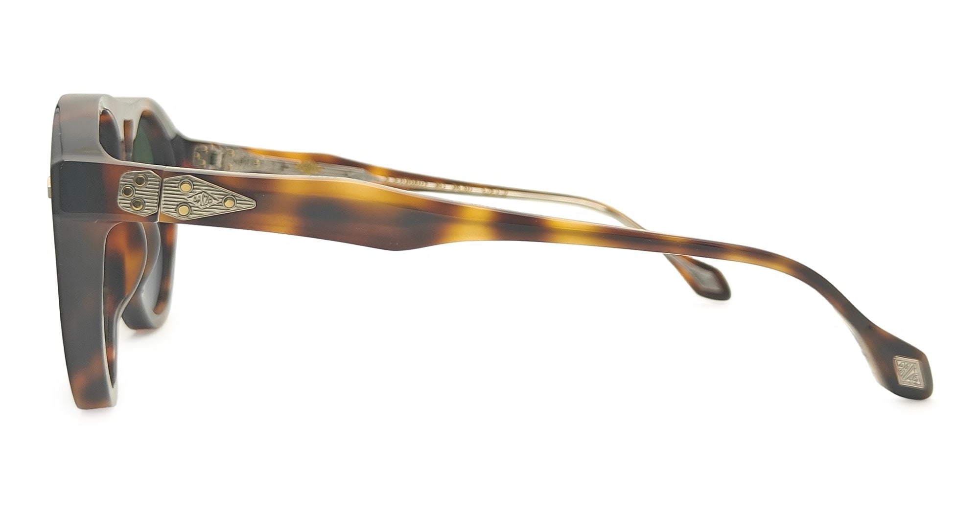 Ottica Mondello Roma - Daizo - A-AVR001e-H1-PG01 - JUN - HAVANA CLASSIC / GREEN LENS - Acetate - shape  - Havana - EYEWEAR - SUNGLASSES - Unisex,Uomo,Donna,Women,Men - lens  - Made In Japan