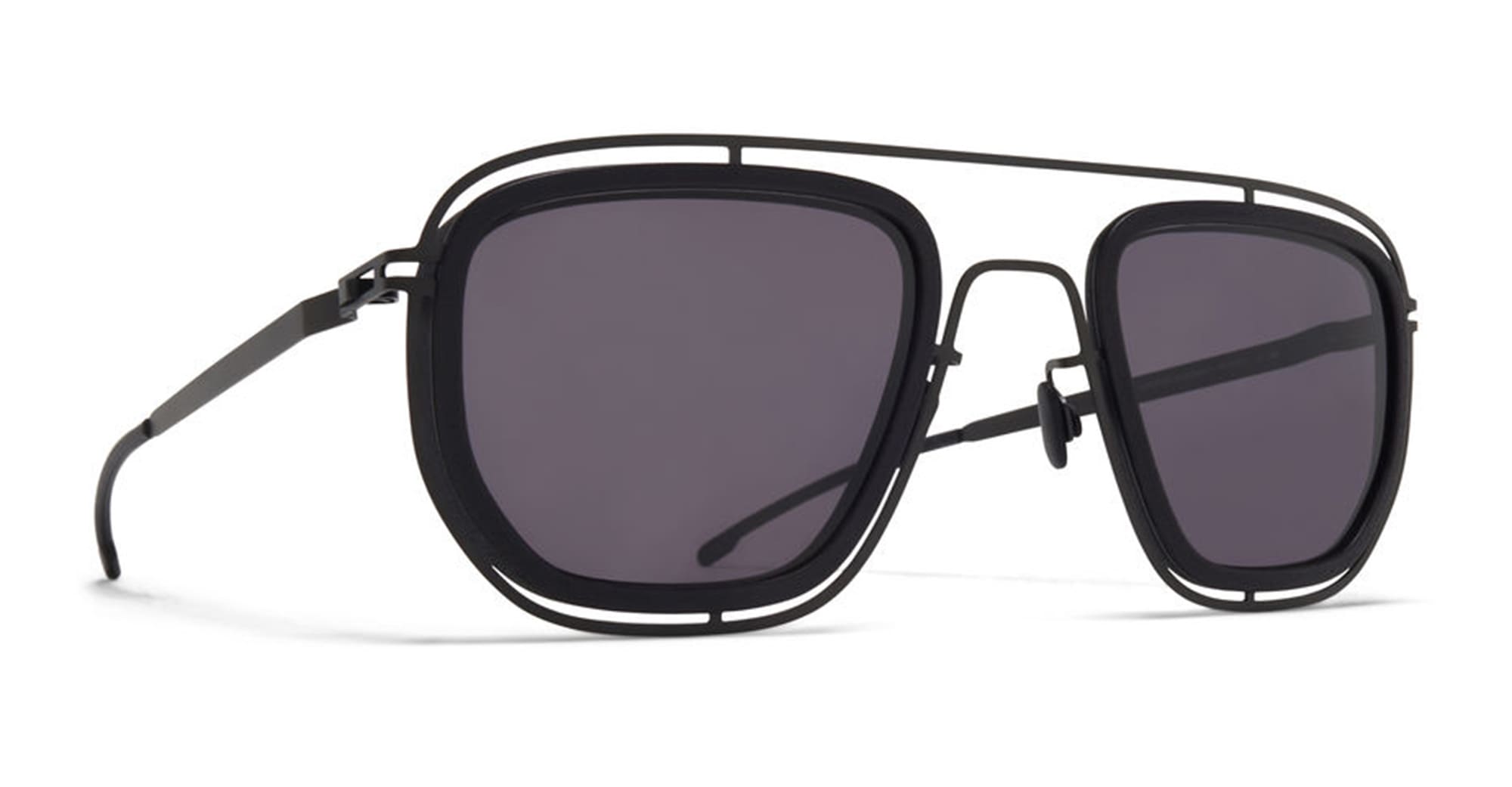 Ottica Mondello Roma - Mykita - 10086149 - FERLO - MH6 PITCH BLACK - stainless steel - shape  - Black - EYEWEAR - SUNGLASSES - Donna,Women - lens  - Made In Germany