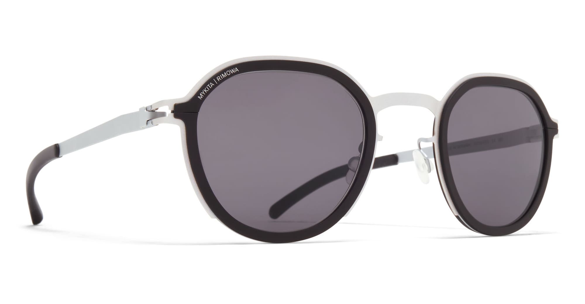 Ottica Mondello Roma - Mykita - 10087668 - MR001 AL1 - White Silver / Black / Coolgrey Lens - stainless steel - shape  - silver, black - EYEWEAR - SUNGLASSES - Unisex,Uomo,Donna,Women,Men - lens  - Made In Germany