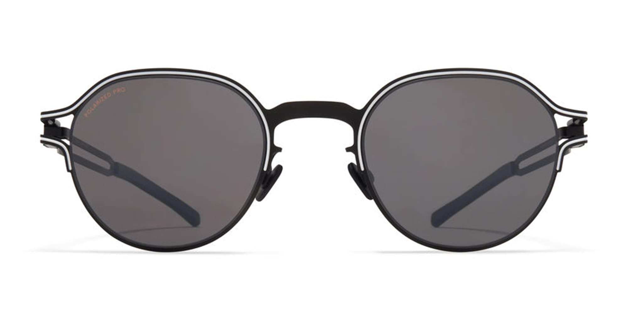 Ottica Mondello Roma - Mykita - 10085122 - VAASA - BLACK / WHITE  - stainless steel - shape Pantos - black, white - EYEWEAR - SUNGLASSES - Uomo,Men - lens Grey - Made In Germany