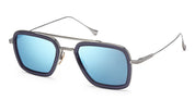 Ottica Mondello Roma - DITA - 7806-A-SMK-PLD-52-Z - FLIGHT 006 - SMOKE GREY CRYSTAL / BLACK PALLADIUM - titanium, acetate - shape Pilot - grey, black - EYEWEAR - SUNGLASSES - Unisex,Uomo,Donna,Women,Men - lens Blue - Made In Japan