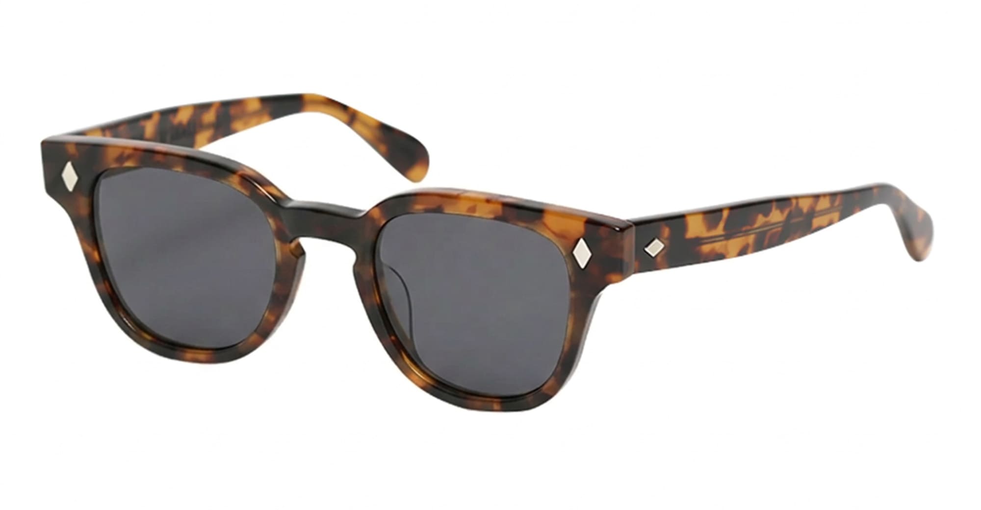 Ottica Mondello Roma - Julius Tart - JTPL-007C-2B-GR-9 - BRYAN 46X22 - TORTOISE / DARK GREY LENS - Acetate - shape Panto - Tortoise - EYEWEAR - SUNGLASSES - Unisex,Uomo,Donna,Women,Men - lens Grey - Made In Japan