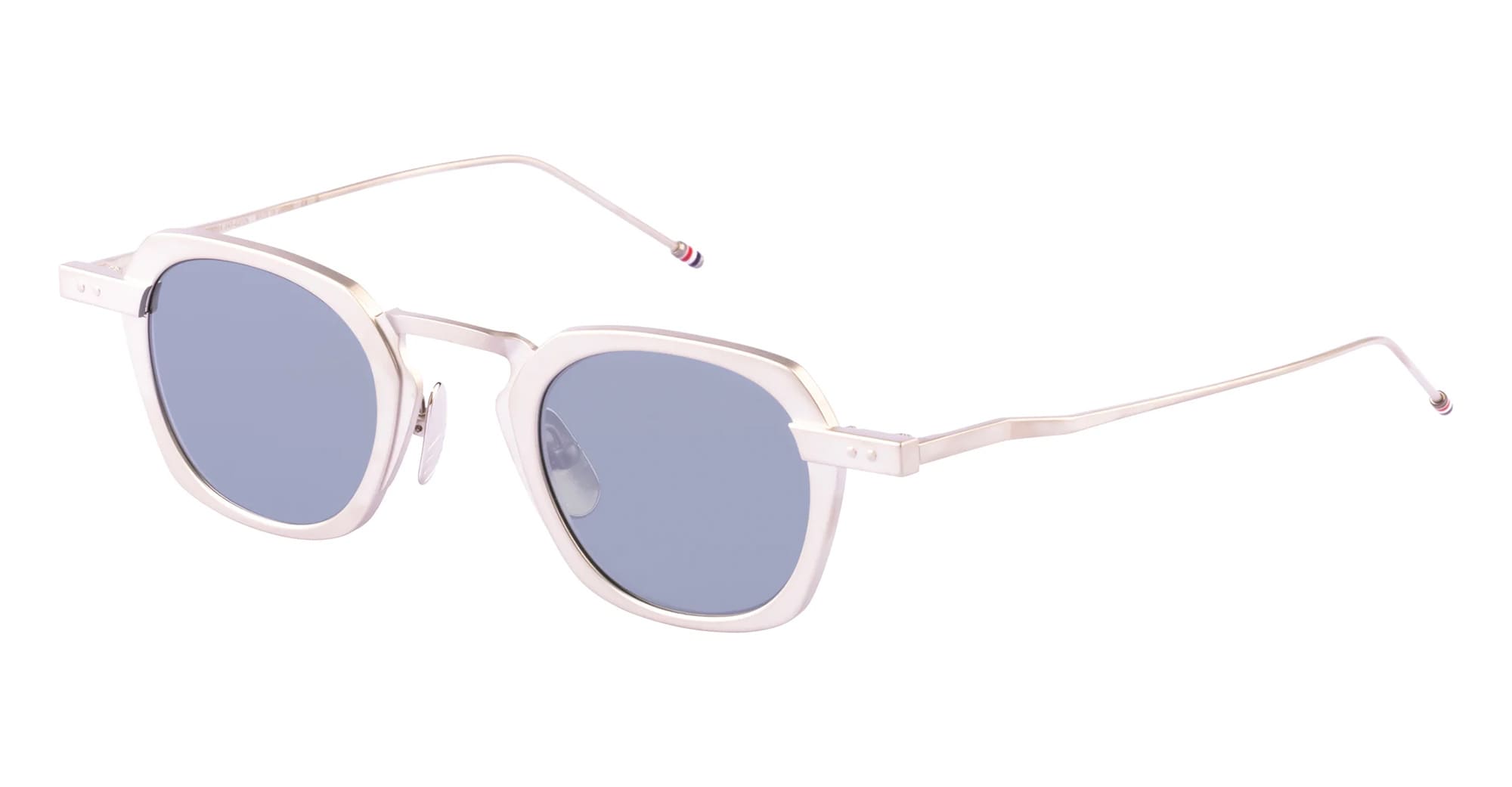 Ottica Mondello Roma - Thom Browne - UES930A-G0001-045-42 - SQUARE - SILVER - Titanium - shape Squared - Silver - EYEWEAR - SUNGLASSES - Uomo,Men - lens Blue - Made In Japan