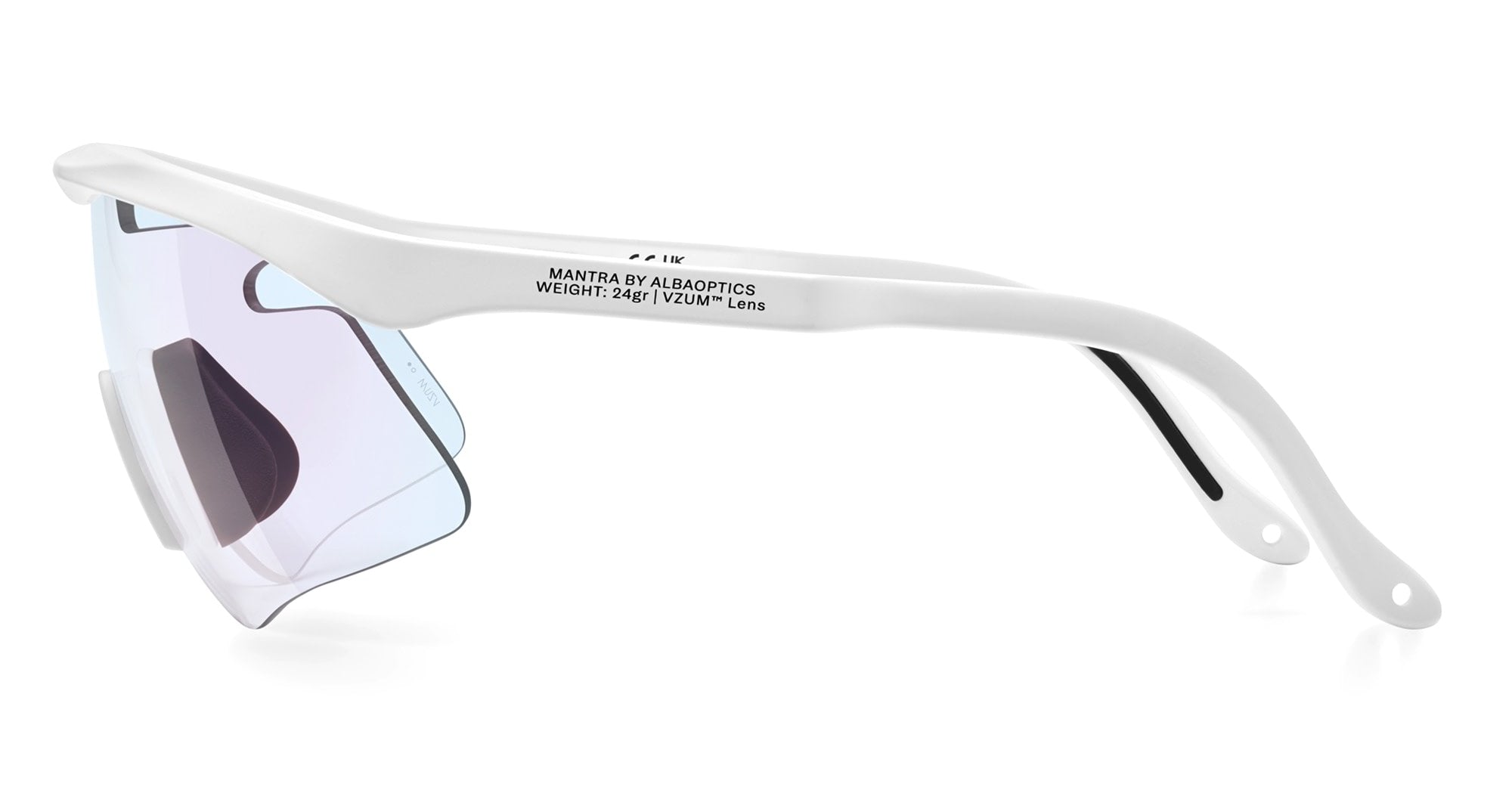 Ottica Mondello Roma - Alba Optics - 8050054518756 - MANTRA - WHITE / VZUM F-LENS FIRE - Tr90 - shape Mask - White - EYEWEAR - SUNGLASSES - Unisex,Uomo,Donna,Women,Men - lens red - Made In Italy