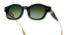 Ottica Mondello Roma - T HENRI - V2CA - V2 - ASTEROID - Acetate - shape Squared - Black, gold - EYEWEAR - SUNGLASSES - Unisex,Uomo,Donna,Women,Men - lens Gradient green - Made In Japan
