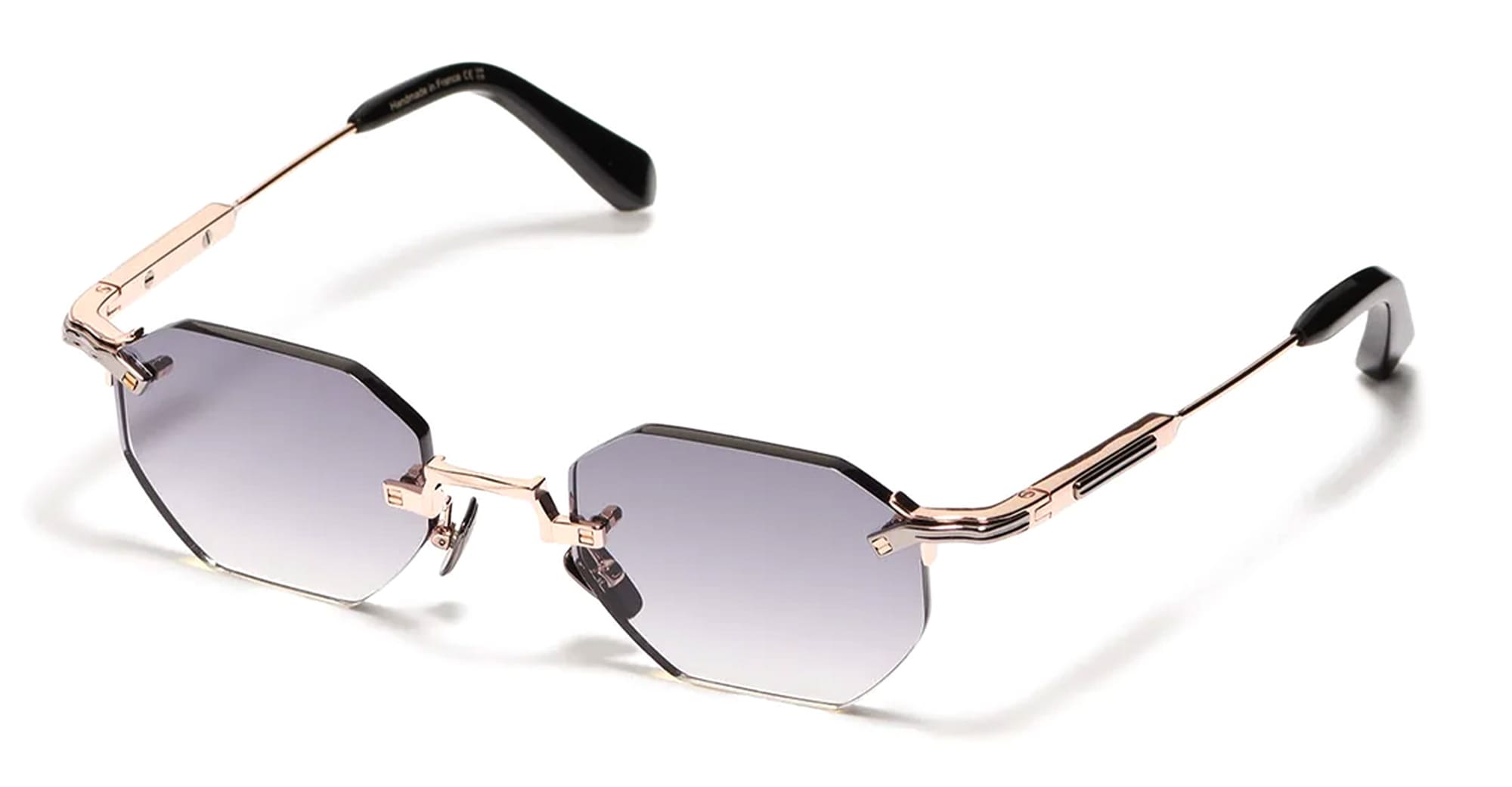 Ottica Mondello Roma - John Dalia - CURTIS-C419 - CURTIS - C419 Rose Gold - stainless steel - shape Hexagonal - rose gold - EYEWEAR - SUNGLASSES - Unisex,Uomo,Donna,Women,Men - lens Gradient grey - Made In France