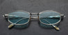Ottica Mondello Roma - Jacques Marie Mage - JMMLV-16Y - LAST FRONTIER VI - HARDIN - GAIA - Titanium - shape Oval - silver, gold - EYEWEAR - SUNGLASSES - Unisex,Uomo,Donna,Women,Men - lens Blue - Made In Japan