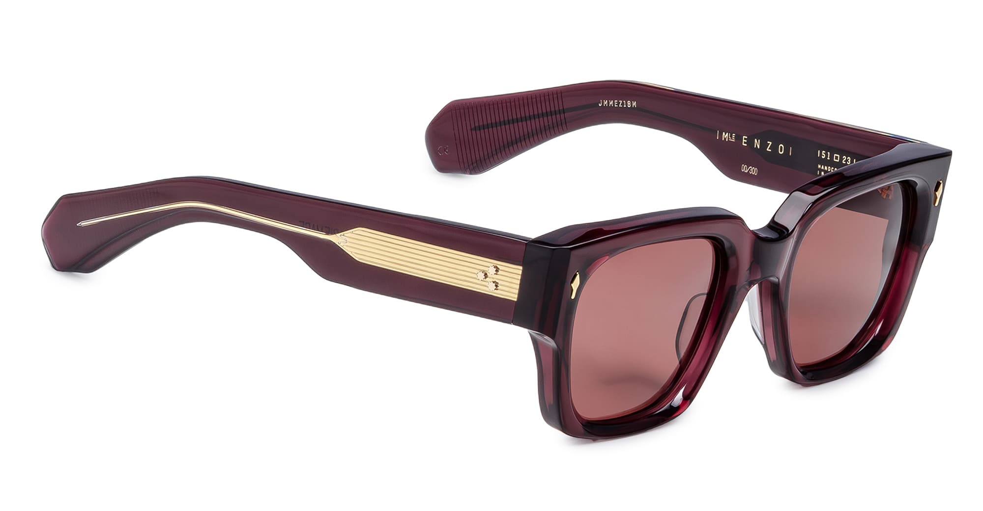 Ottica Mondello Roma - Jacques Marie Mage - JMMEZ-18M - ENZO - AMARENA - Acetate - shape Squared - red - EYEWEAR - SUNGLASSES - Unisex,Uomo,Donna,Women,Men - lens red - Made In Japan
