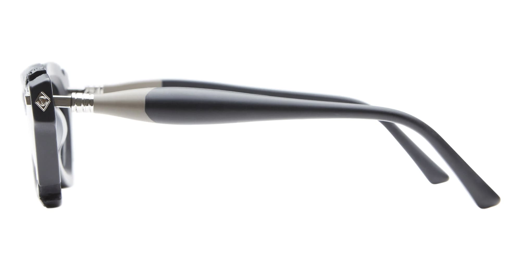 Ottica Mondello Roma - Kuboraum - KRS0J7BM00HO252F - MASK J7 BM - MATTE BLACK - Acetate - shape Oval - Black - EYEWEAR - SUNGLASSES - Unisex,Uomo,Donna,Women,Men - lens light grey - Made In Italy