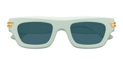 Ottica Mondello Roma - Bottega Veneta - BV1321S-004 - BV1321S-004 - WHITE - Acetate - shape Rectangular - White - EYEWEAR - SUNGLASSES - Donna,Women - lens Blue - Made In Japan