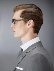 Oval - grey tortoise / silver rx
