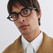 Ottica Mondello Roma - Cutler and Gross - CGOP-GR13-49-03 - GR13 - STRIPED DARK GREEN RX - Acetate - shape Oval - green - EYEWEAR - EYEGLASSES - Unisex,Uomo,Donna,Women,Men - lens Clear - Made In Italy