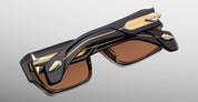 Ottica Mondello Roma - Jacques Marie Mage - JMMDK-4E - LAST FRONTIER VII - DAKOTA - TEMPEST - Acetate - shape Rectangular - grey - EYEWEAR - SUNGLASSES - Unisex,Uomo,Donna,Women,Men - lens amber - Made In Japan